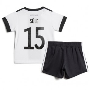 Tyskland Niklas Sule #15 babykläder Hemmatröja barn VM 2022 Korta ärmar (+ Korta byxor)